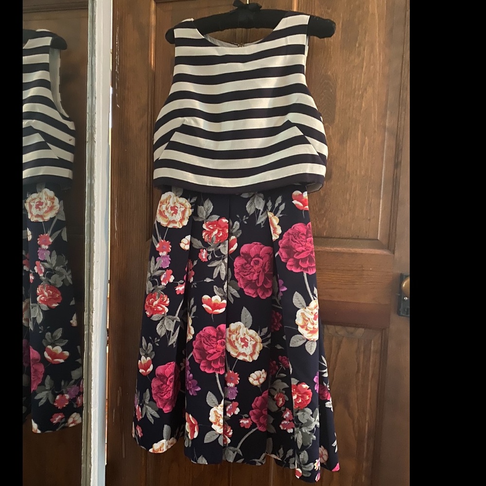 Striped and floral Anthropologie dress - Picture 2 of 7